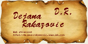 Dejana Rakazović vizit kartica